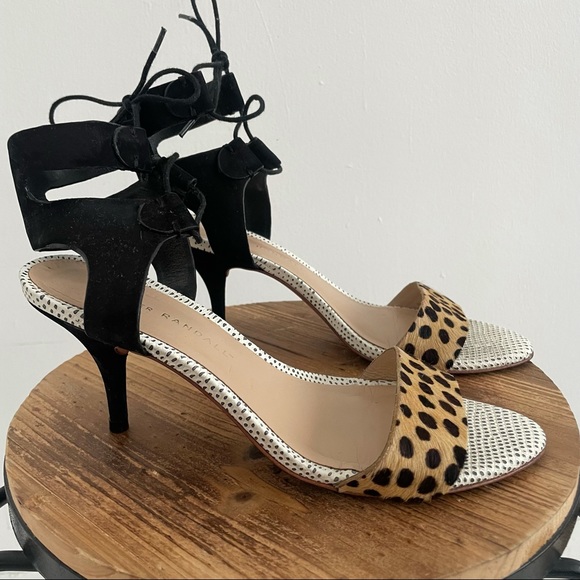 Loeffler Randall Leopard/Suede Sandals - Picture 2 of 9